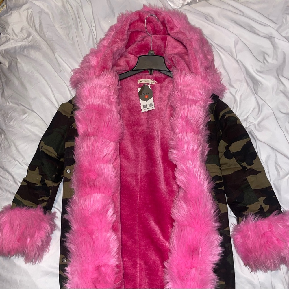 CAMO FUR JACKET
